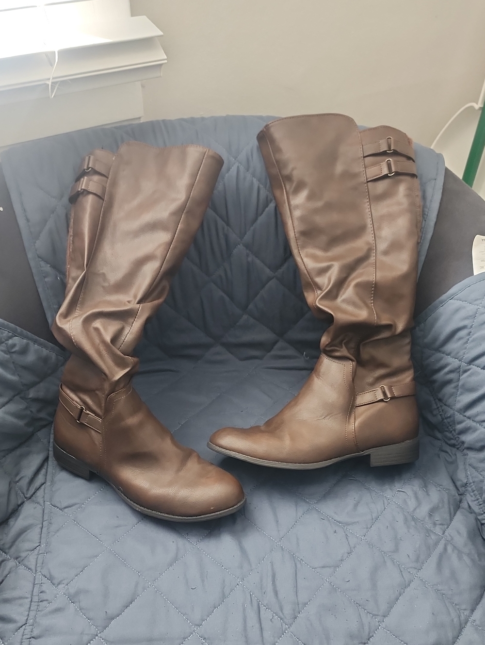 Life Stride Over-the-Knee Brown Riding Boots with Buckle Detail